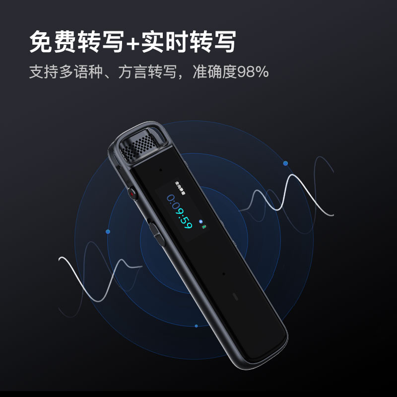 科大讯飞录音笔H1pro多语种录音转写智能区分讲话背夹式高清降噪-图2