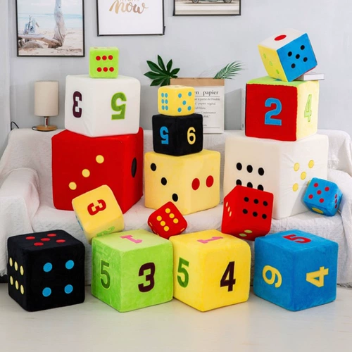 Большие плюшевые игральные кости, игрушка для парков развлечений, обучение