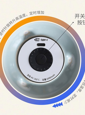 司香尉汝窑青陶瓷充电香炉便携