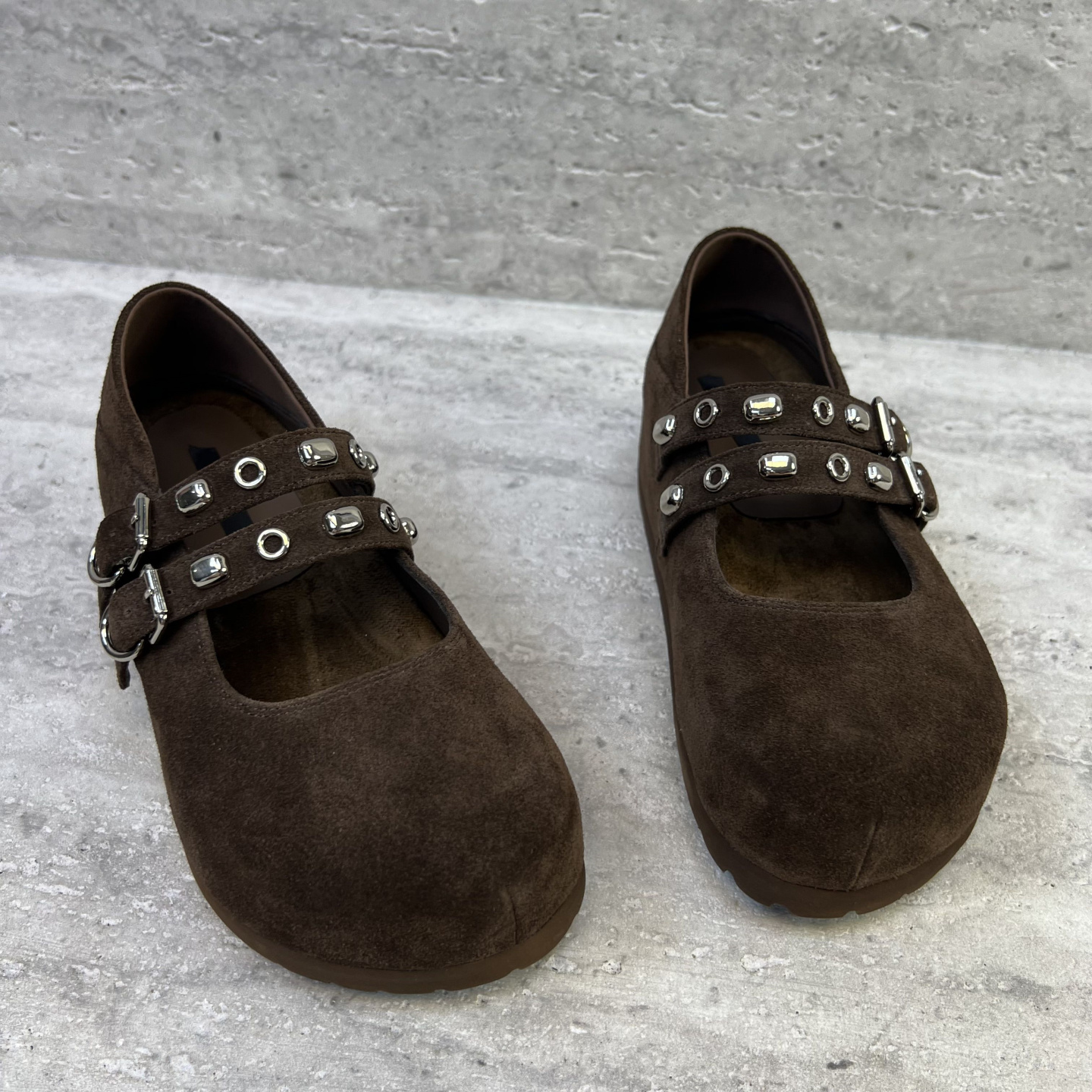 欧洲站2025秋季新款欧货真皮女鞋厚底内增高皮带扣牛反绒玛丽珍鞋 - 图2