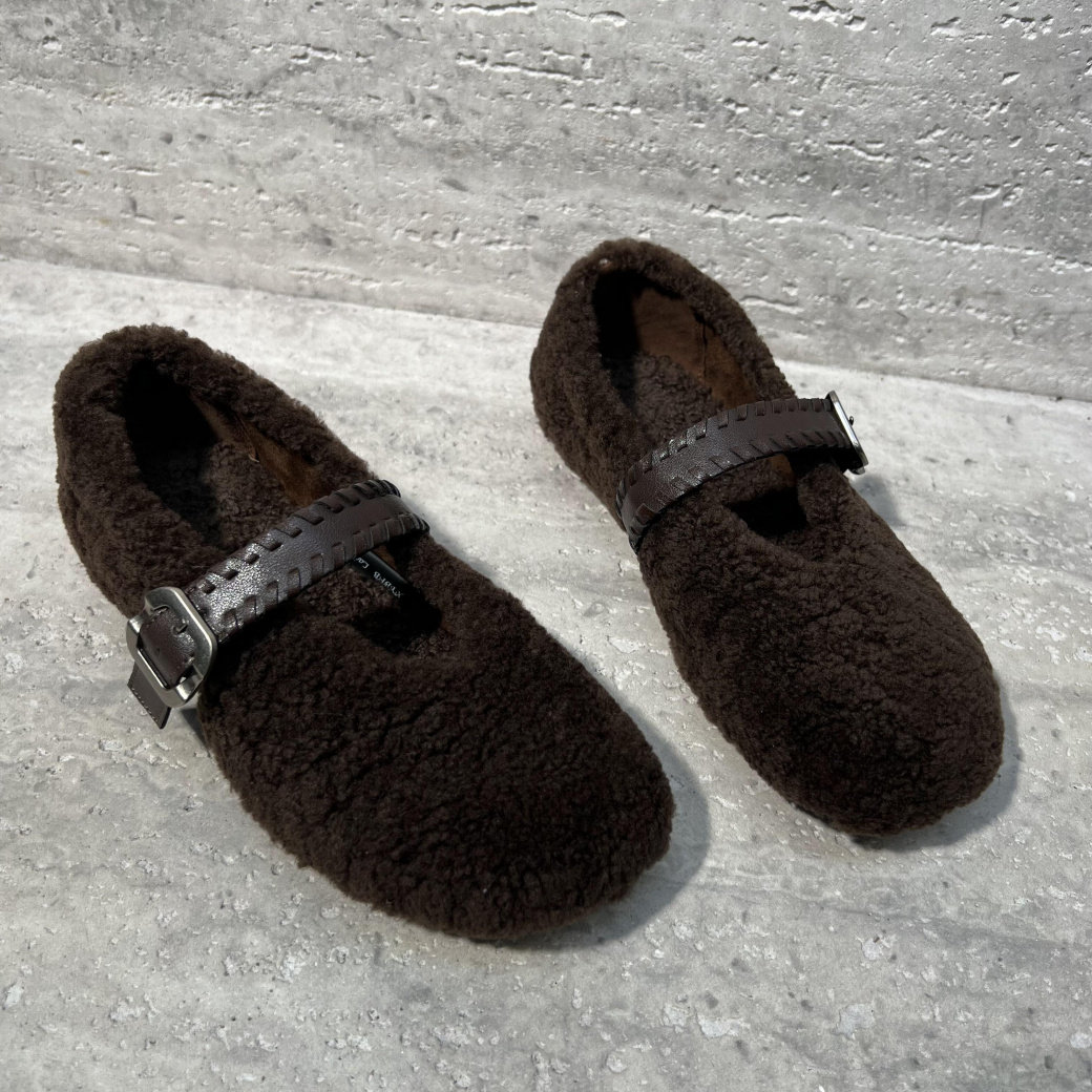 欧洲站2025冬新款欧货真皮女鞋平底一字扣羊羔毛加绒玛丽珍鞋棉鞋,淘宝优惠券,粉丝福利购,淘宝优惠卷