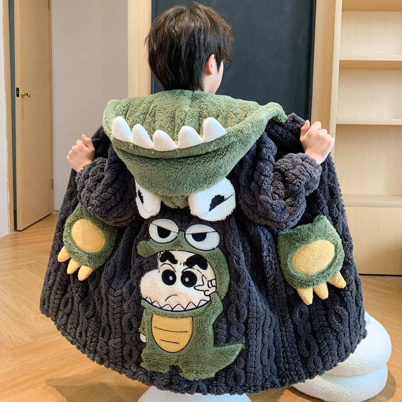 2025新款儿童睡衣男童秋冬季法兰绒男孩加厚珊瑚绒睡袍家居服套装,淘宝优惠券,粉丝福利购,淘宝优惠卷