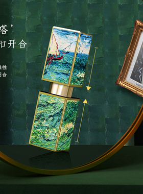 diy手工梵高油画唇膏口红管