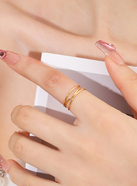 轻奢法国手工制作钛钢戒指