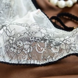 Ультратонкий прозрачный бюстгалтер, нижнее белье, тонкий комплект, сексуальный кружевной ремень, трусы