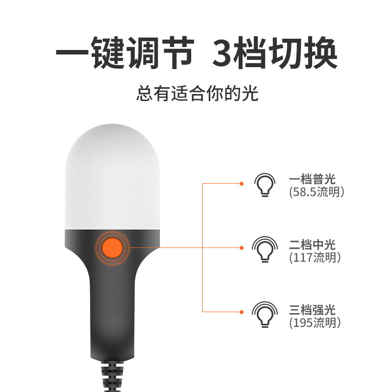 电小二LED露营灯户外照明便携应急挂灯氛围超亮停电应急备用家用