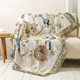 Thickened sofa towel American country flower and bird blanket