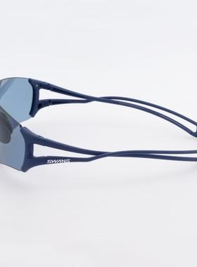 代购SWANS女士太阳镜防紫外线高偏光抗眩光防雾偏光蓝色镜片窄框
