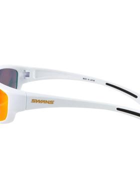 代购SWANS女士太阳镜防紫外线抗反光遮光防滑白色偏光红色镜片