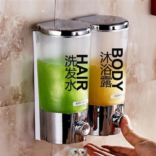 浴室店洗手液按压瓶壁挂洗发水空瓶子墙上给皂器粘贴饭店家庭