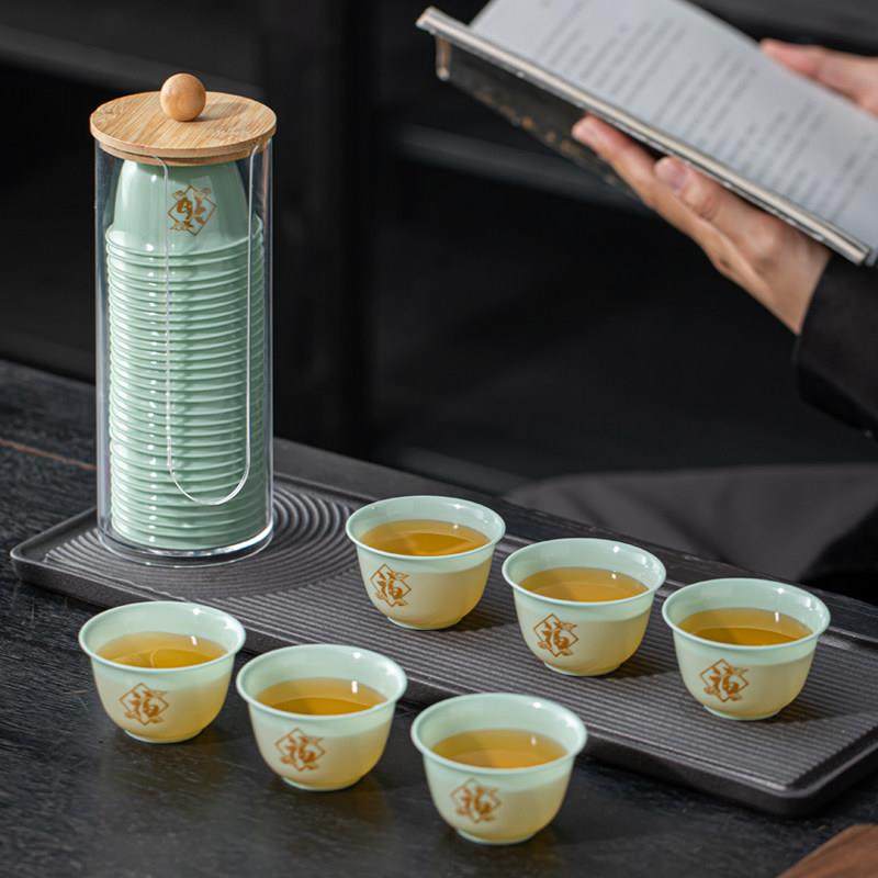 高档一次性功夫茶杯加厚食品级待客喝茶小杯子办公室饮茶品茗茶具,淘宝优惠券,粉丝福利购,淘宝优惠卷