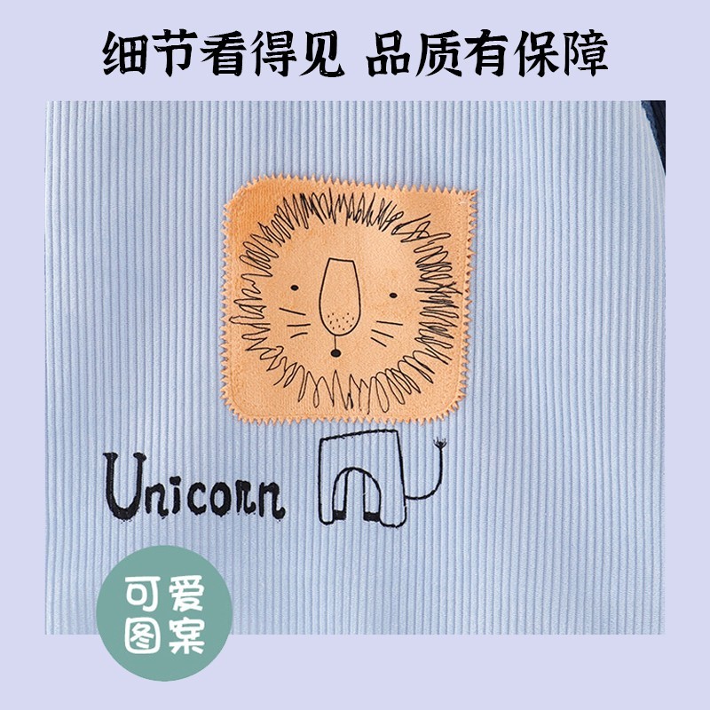 Autumn and winter outer wear waterproof baby coveralls children's long-sleeved eating baby bibs boys' reverse-wear anti-dirty rice pockets