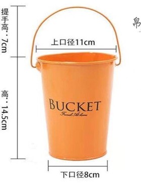 北欧田园铁艺笔筒欧式筷子筒风迷你小铁桶收纳桶花桌上垃圾桶