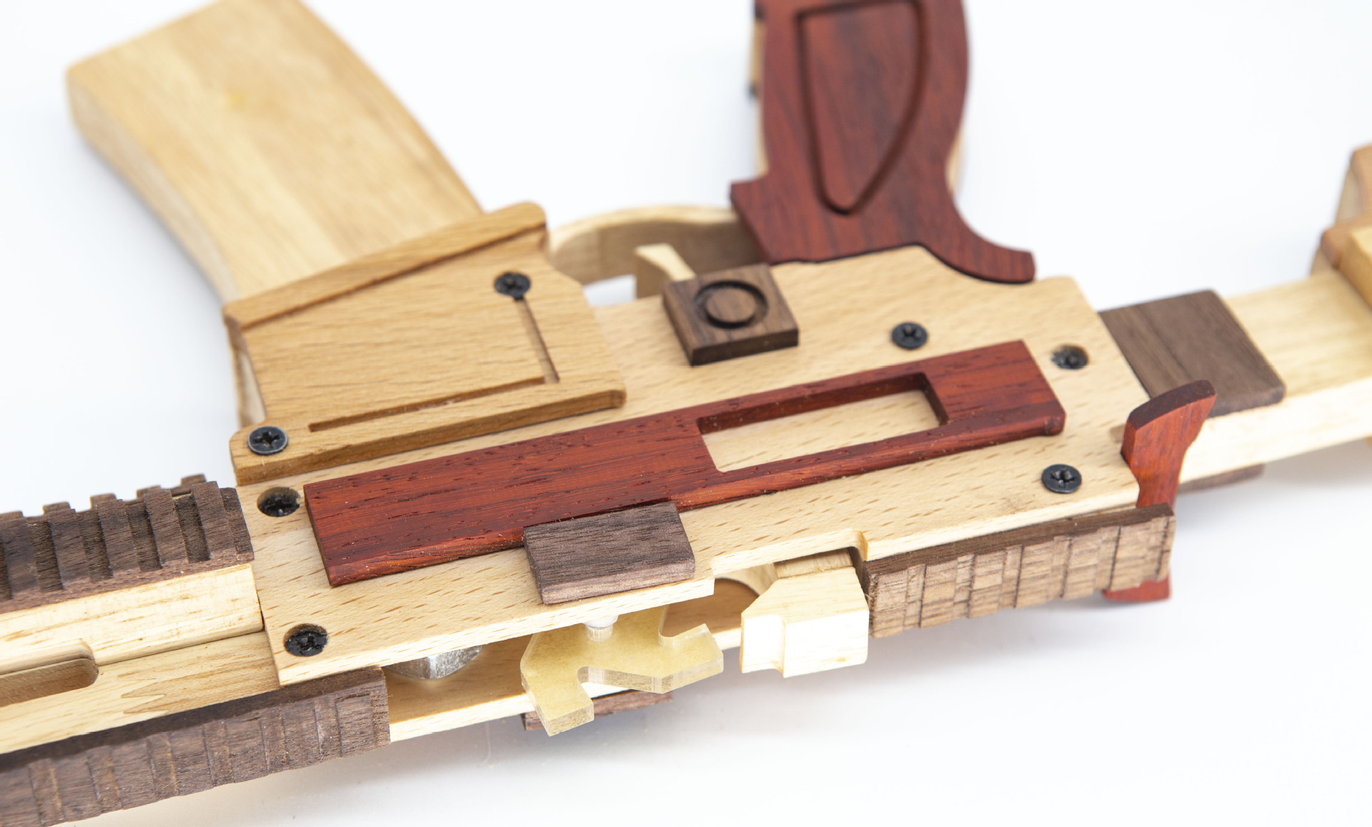 实木M416突击步枪皮筋枪DIY玩具材料包吃鸡玩具模型木艺diy材料包 - 图3