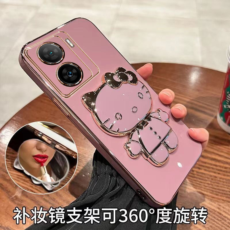 适用vivoiqooz7手机壳iqooz7x保护硅胶套vivo全包V2270A防摔2272软vivoiq带镜子支架iqoo爱酷z7x女iq00可爱xm
