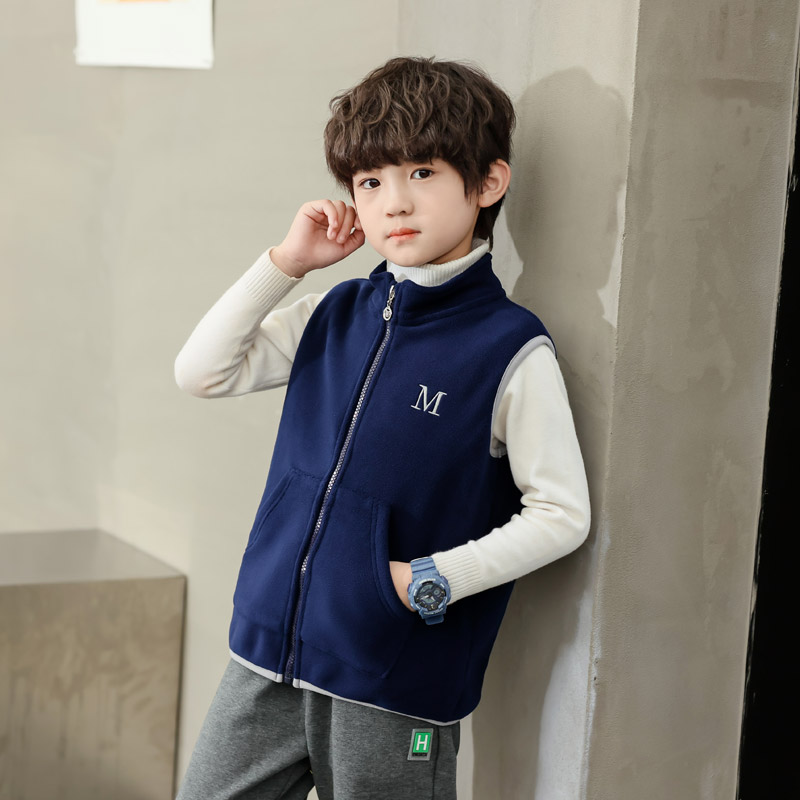 哈皮鲁儿童马甲春秋季男童背心加厚秋冬摇粒绒开衫外套保暖潮童装,淘宝优惠券,粉丝福利购,淘宝优惠卷
