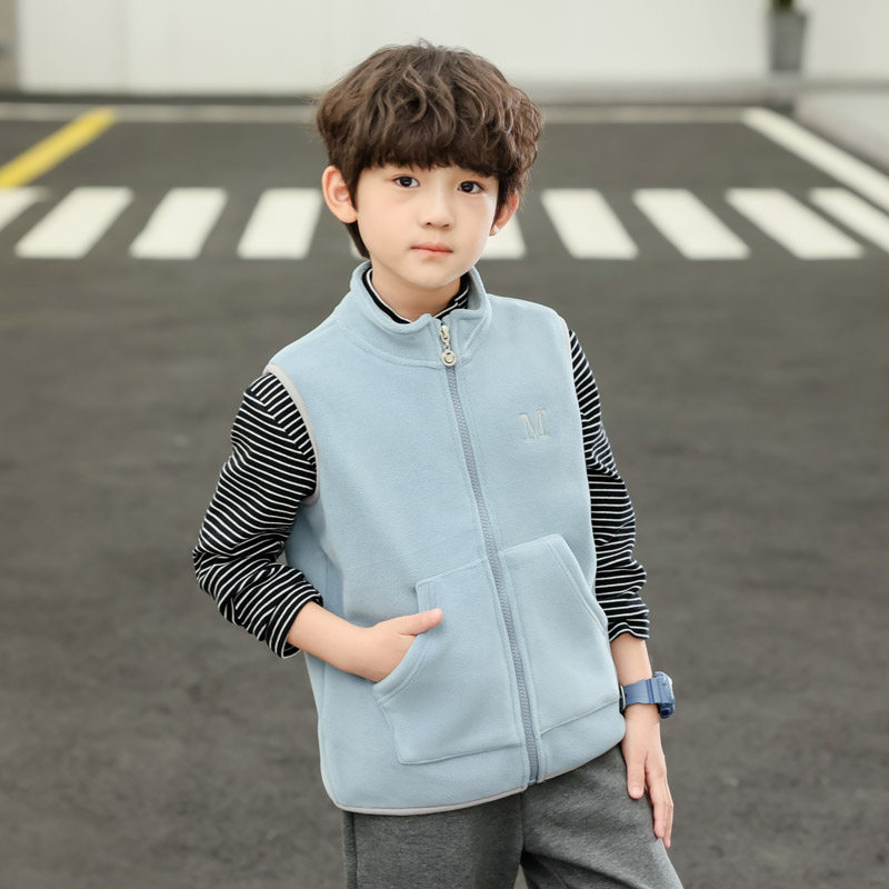 哈皮鲁儿童马甲春秋季男童背心加厚秋冬摇粒绒开衫外套保暖潮童装,淘宝优惠券,粉丝福利购,淘宝优惠卷
