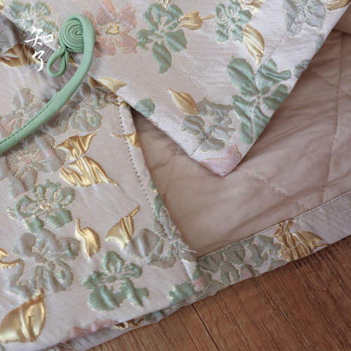 知了童装 秋冬浮雕锦缎中式棉外套女童国风唐装棉衣宽松棉袄55617 - 图2