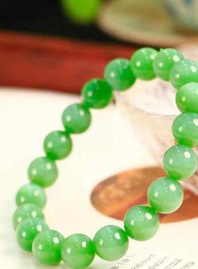 天然和田玉碧玉猫眼手串男女款