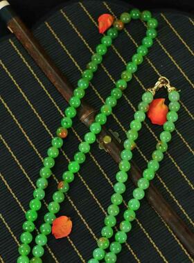 天然和田玉碧玉猫眼手串