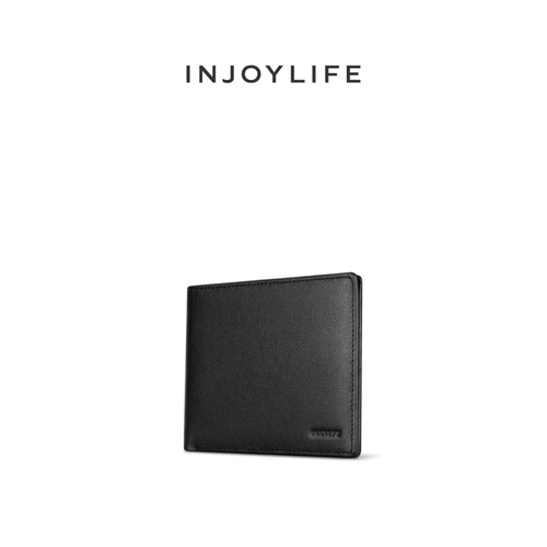 【七夕礼物】INJOYLIFE男士钱包短款皮夹头层牛皮商务送男友卡包 - 图1