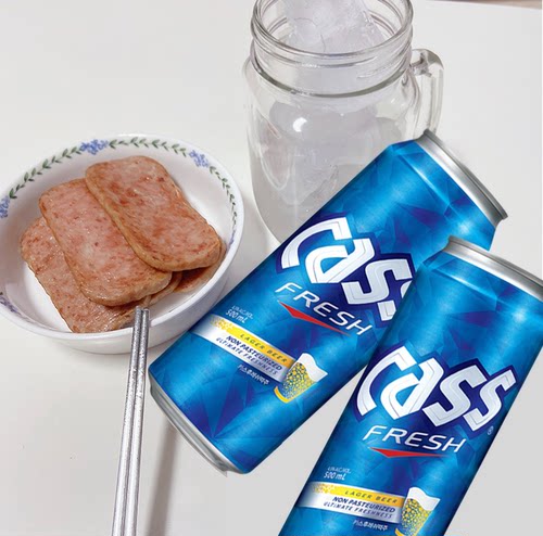韩国原装进口啤酒 CASS啤酒凯狮啤酒原味500ml易拉罐 炸鸡伴侣 - 图0