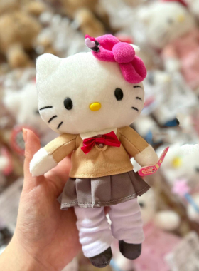日本kitty黑皮冲浪板和服挂件