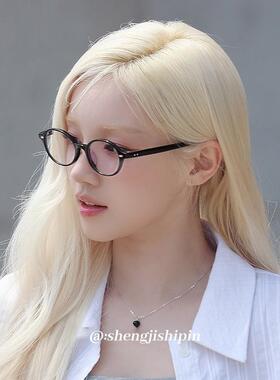 宋雨琦同款黑色椭圆素颜镜小框眼镜书呆子猫眼框百搭复古级感女