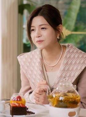 亲爱的仇敌陈妍希陈凯西同款珍珠项链莫桑石锁骨链女2025年新款潮