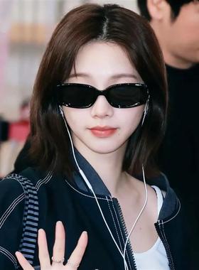 柳智敏同款墨镜简约级感板材方框潮流防紫外线太阳眼镜2025新款潮