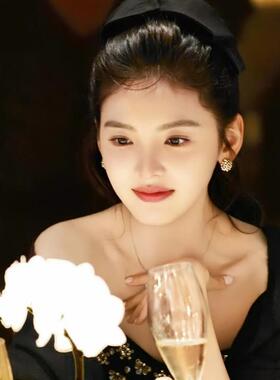 章若楠同款紫藤花项链气质简约锁骨链女款轻奢小众高级感2025新款