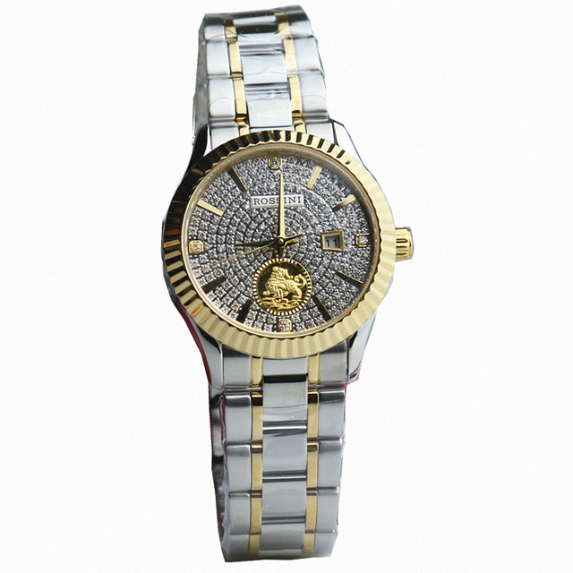 New diamond-set 18k gold fully automatic waterproof watch