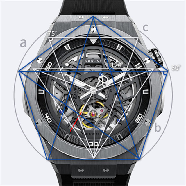 Renault Gemini Men's Sports Skeleton Mechanical Watch