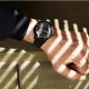 Fiyta dazzling black men's simple mechanical watch