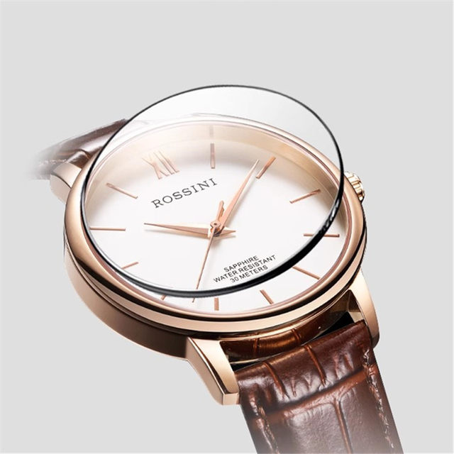 Rossini simple quartz women's watch genuine leather waterproof women's watch