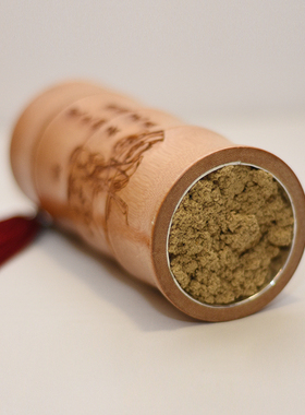 新款竹制流苏加盖艾绒筒竹筒灸控烟艾灸罐扶阳悬灸养生馆温灸颈椎