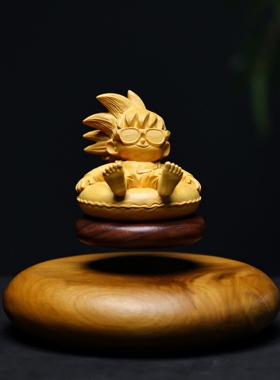 反重力磁悬浮齐天大圣木雕摆件