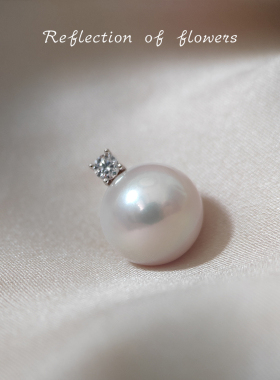 一物一拍天然淡水珍珠项链极强光正圆戴王妃吊坠单颗轻奢女s925银