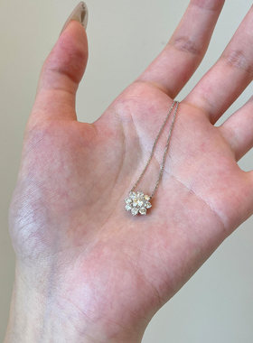 超闪太阳花锆石项链女轻奢小众