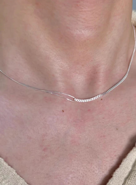 清冷感不对称链条项链女简约轻奢