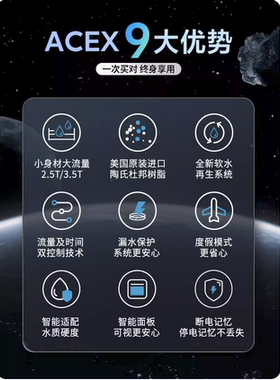 ACEX 大流量中央净水机3.5T家用全屋净水器别墅自来水过滤器系统