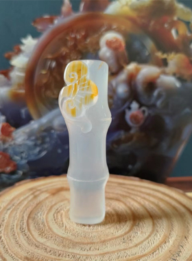 竹节吊坠天然玛瑙通用
