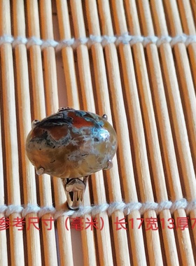 天然水草玛瑙纹理清晰美观风戒指