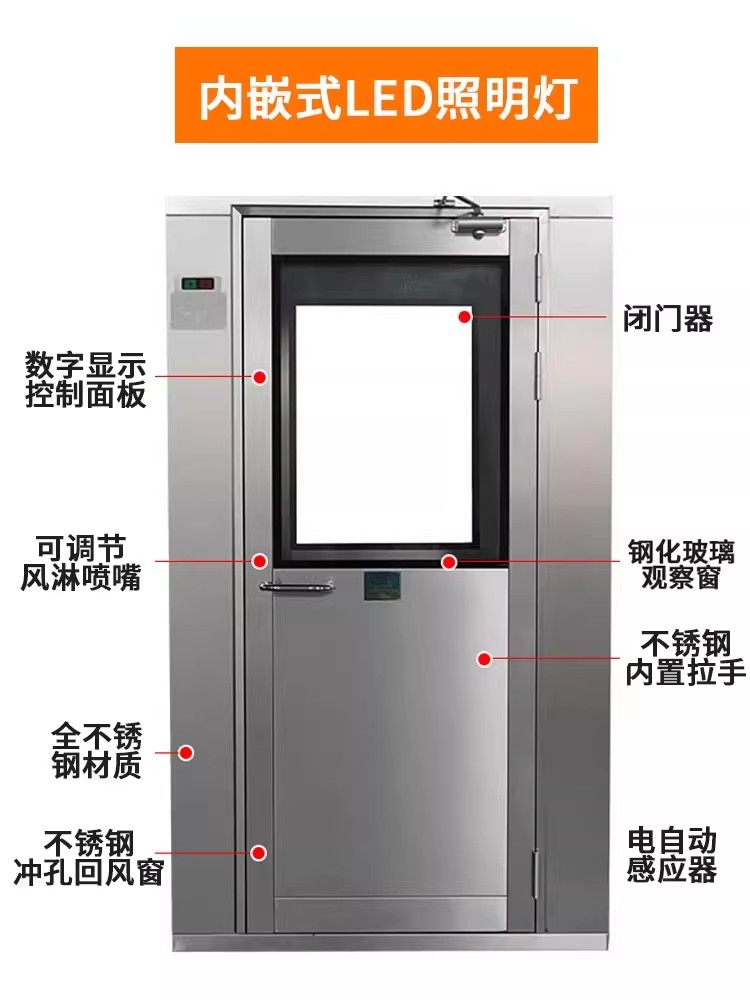 304不锈钢风淋室单人单吹食品无尘工厂货淋室车间通道洁净风淋门,淘宝优惠券,粉丝福利购,淘宝优惠卷