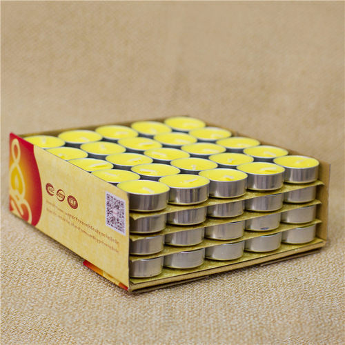 自在园酥油灯100粒4/8/12/小时无烟环保蜡烛家用佛前供灯 - 图0