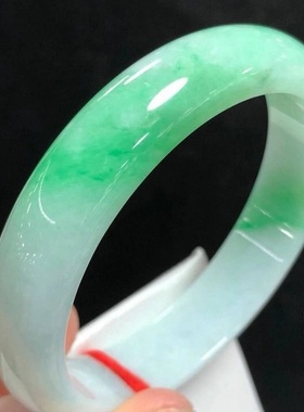 爆款飘绿花手镯高冰冰透飘高贵典雅气质镯时尚琉璃精美百搭