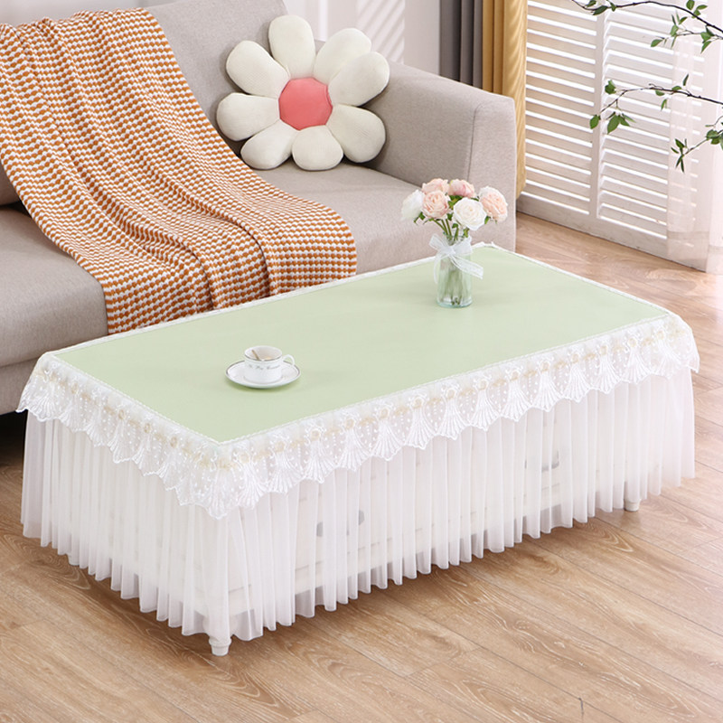 清新茶几桌布蕾丝长方形家用防尘罩电视柜盖巾皮革全包茶几布罩套,淘宝优惠券,粉丝福利购,淘宝优惠卷