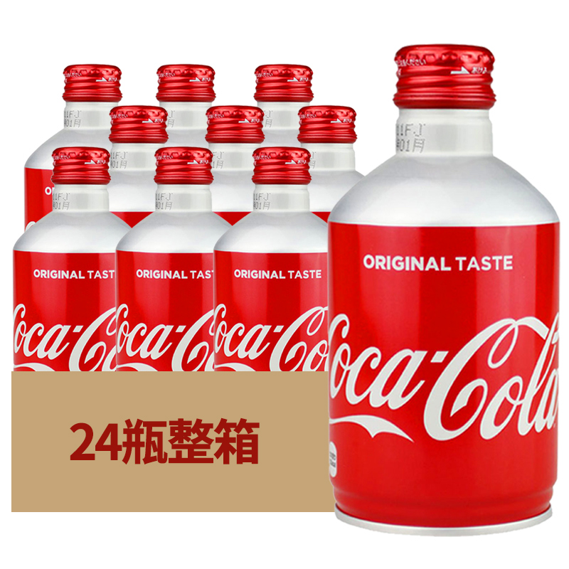 日本进口可口可乐子弹头可乐铝罐装收藏版碳酸饮料300ml*24瓶整箱-图0