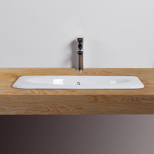 台上盆半嵌入式洗脸盆台下盆陶瓷方形台盆台中盆洗手盆面盆 - 图2