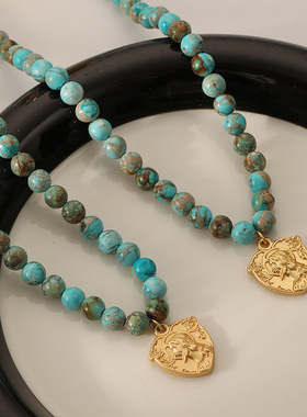 轻奢法式串珠锁骨链女